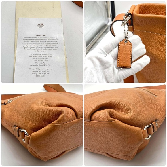 Coach Caramel Pebbled Leather Leather Crossbody Bag & Shoulder Bag - Picture 8 of 16